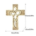 thumbnail image 2 of Gaiwos Carved Cross 7 inches, Resin Cross Wall Decor, Intertwined Hearts & Never Separates Love, Great Christian Gift, Wall Art Gift, Home Living Room Decor, 2 of 3