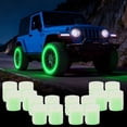 thumbnail image 5 of Glow in The Dark Tire Caps, Fluorescent Luminous ABS Air Caps, Weather Resistant Dust Proof Stem Covers for Car Truck SUV Motorcycle Bike Wheels, Night Safety Visibility Accessories, 5 of 7