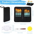 thumbnail image 2 of Ikoopy 15Pcs Face Painting Brush Set with Standable Case Nylon Paint Brush Set with Palette Sponge Palette Knife for Artist, 2 of 17