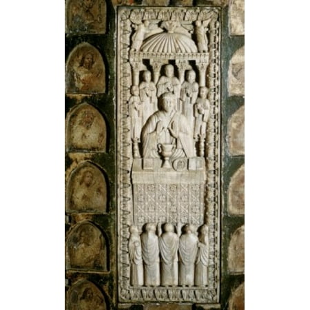 - Bishop Saying Mass 980 AD Artist Unknown Ivory Canvas Art - (18 x 24)