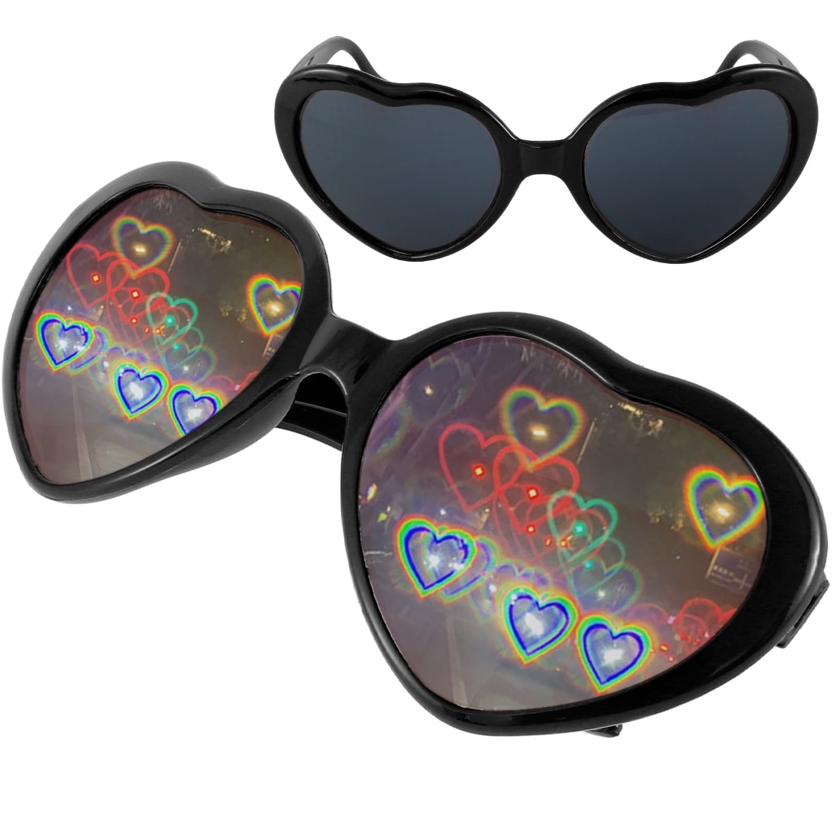 Willstar Special Effect Light Changing/Light Diffraction Glasses Heart