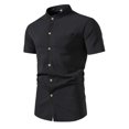 thumbnail image 3 of Camisas de cuello alto de manga corta estilo chino retro de verano para hombres, 3 of 5