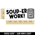 thumbnail image 2 of Soup-er Super Work Teacher Student School Self-Inking Rubber Stamp Ink Stamper - Yellow Ink - Large 2-3/4 Inch, 2 of 7