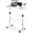 White, variant on Standing Desk Adjustable Height, Mobile Stand Up Desk with Wheels Small Computer Desk Rolling Desk, Portable Laptop Desk White Standing Table Home Office Desks 16"x31.5" Height 27"-43.5"
