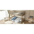 thumbnail image 5 of Miekor Furniture Full XL over Queen Bunk Bed with Ladder and Guardrails, Walnut B3A937, 5 of 8