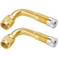thumbnail image 1 of 2 piezas de extensión de válvula de codo de 90°, extensión de válvula de cobre para automóvil, motocicleta, bicicleta y scooter, 1 of 5