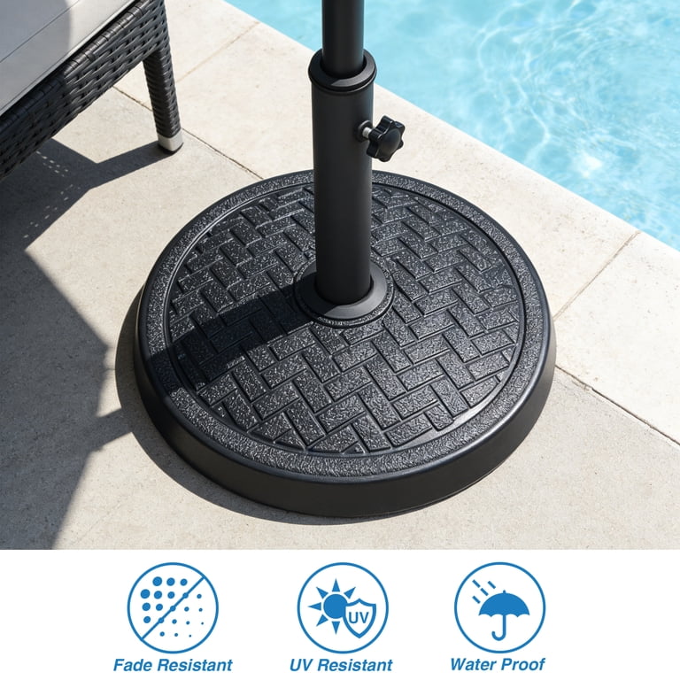 KOOL Compact Umbrella Base, 18 lbs, 16-Inch Round, Black photo 5