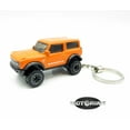 thumbnail image 4 of 2021 '21 Ford Bronco Orange SUV Truck Car Rare Novelty Keychain 1:64 Diecast, 4 of 5