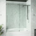 thumbnail image 4 of VIGO Elan Cass Aerodynamic 56 to 60 in. W x 66 in. H Sliding Frameless Tub Door in Stainless Steel with 3/8 in. Clear Glass, 4 of 13