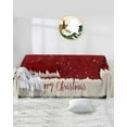 thumbnail image 2 of Red Christmas Sofa Covers for 3 Cushion Couch, Washable Sectional & L Shape Couch Covers for Dogs/Cats/Kids, Xmas Snowflake Tree Non Slip Sofa Slipcover Futon Cover 71''x150'', 2 of 8