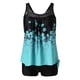thumbnail image 5 of Trajes de baño tankini para mujer Trajes de baño de dos piezas con espalda de tiras y estampado conservador para mujer Traje de baño de dos piezas para mujer, 5 of 9