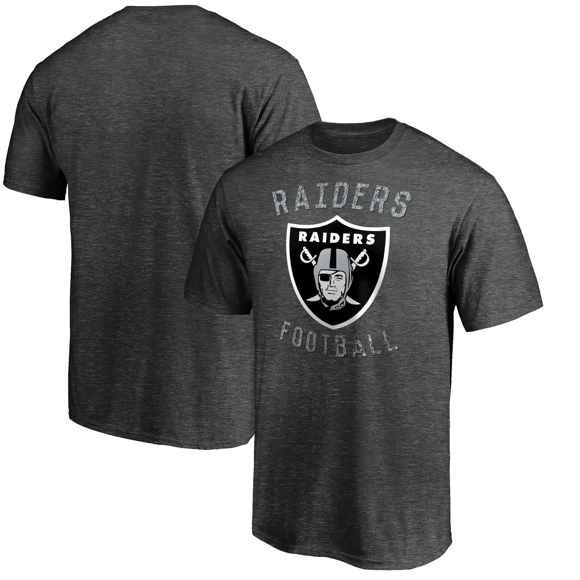 Las Vegas Raiders Majestic Showtime Logo T-Shirt - Heathered Charcoal ...