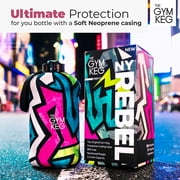 The Gym Keg Sports Water Bottle 2.2 L Insulated Half Gallon Carry Handle Big Water