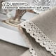 thumbnail image 3 of Mantel impermeable de lino de arpillera bordado con borla, mantel rectangular resistente sin arrugas para mesas, manteles rústicos para cocina de fiesta al aire libre, 3 of 6