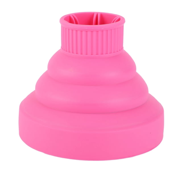 Difusor para secador de pelo, accesorio de silicona, ligero, plegable, portátil, para salón en casa, color rosa y rojo.