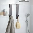 thumbnail image 6 of Chrome Shower Door Hooks - Pack of 2 - Durable, Easy to Install, Special for Frameless Glass Shower Doors - Hanging Hooks for Bathroom Organization, Ideal for Towels and Bathrobes, 6 of 6