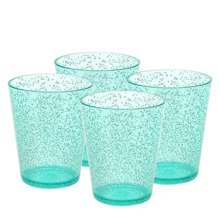 Greek Glass - Zak Designs Spritz Old-Fashion Glasses 16 oz. Green