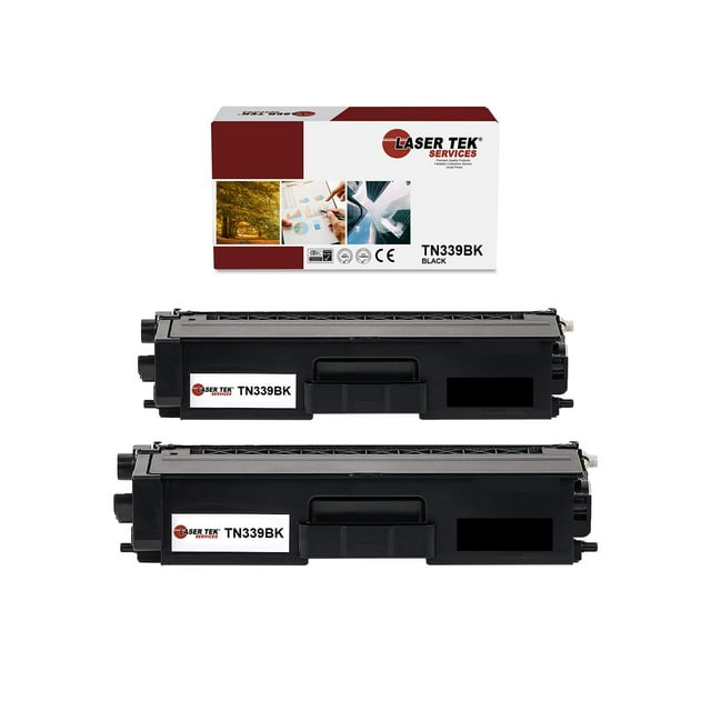 Laser Tek Services Cartouche de Toner Compatible TN-339 Rendement Extra Élevé Remplacement pour Brother HLL9200CDW L9200CDWT, MFCL9550CDWT (Noir, 2 Pack) - 6,000 Pages