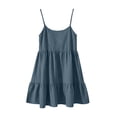 thumbnail image 7 of TaTaai Women's Summer Spring Casual Solid Color Sleeveless Backless Dress with Adjustable Spaghetti Straps Gift, 7 of 7