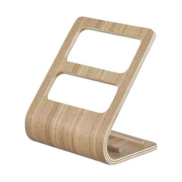 Estante de almacenamiento de mesa, simple, multifuncional, para sala de estar, con control remoto, soporte de madera curvado