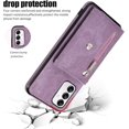 thumbnail image 6 of Phone Case for Samsung Galaxy A14/M14 5G Wallet Cover with Tempered Glass Screen Protector and Wrist Crossbody Strap Shoulder Lanyard Credit Card Holder Stand Leather A 14 4G 14A 14M G5 Men Purple, 6 of 7