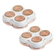 2pcs Legs Hair Remover Replacement Head for Women, Flawlessly Electric Hair Remover (Rose Gold)