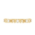 thumbnail image 3 of Rosec Jewels Floral Inspired Natural Diamond Half Eternity Ring for Women, April Birthstone Ring, 14K Yellow Gold, US 12.50, 3 of 7