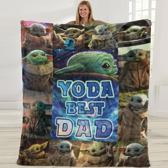 Yoda DAD Gifts Present Throw Blanket Music Fans Bedroom Decorations 50X60 in
