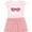 Pink With Stripes, variant on Inktastic Sanibel Island Florida Vacation Girls Toddler Dress