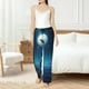 thumbnail image 4 of Balery Night Sky Moon Dolphin Pantalones de pijama para mujer, pijamas ultraligeros, pantalones de estar por casa-Small, 4 of 6
