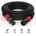 thumbnail image 4 of Cables XLR EBXYA de 3 m, 10 paquetes, cable DMX balanceado de primera calidad, 4 of 6