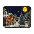 thumbnail image 7 of Snowy Christmas Eve Portable Laptop Sleeve Compatible with MacBook Air Notebook Computer Case for Men Women College School Students, 7 of 7