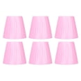 thumbnail image 1 of 6 uds. Pantalla de tela moderna con Clip para lámpara de araña, pantallas para lámpara de pared, decoración de habitación, color rosa, 1 of 8