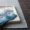 thumbnail image 4 of SAFAVIEH Hampton Guliana Zig-Zag Indoor/Outdoor Area Rug, Beige/Aqua, 6'5" x 6'5" Round, 4 of 8
