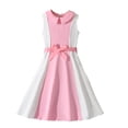 thumbnail image 2 of Angala Daily Wear Dress For Girls Sleeveless Crew Neck Colorblock With Bowknot Girls Back To School Dresses, 2 of 8