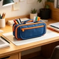 thumbnail image 6 of Lksixu Big Capacity Pencil Case, 9 Compartments Pencil Pouch with Zipper and Handle, Aesthetic Stationery Storage and Organizer, Lightweight & Spacious Pencil Bag, Portable Travel Makeup Bag, 6 of 8