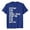 Blue, variant on ChoXxx Women's Casual Short Sleeve Letter Print Crew Neck Soft Comfort Fit Everyday Versatile Tee Black L