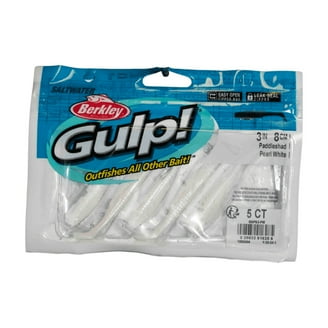 Berkley Gulp! Saltwater Pogy Pearl White Bait with Vibrating Tail