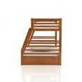 thumbnail image 4 of Bowery Hill Solid Wood Oak Twin Over Full Bunk Bed Rectangular Slatted Guard Rails Unassembled, 4 of 8