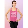 thumbnail image 3 of Breast Cancer Support Christian My God is Stronger Women's Tank Top, M, H. Pink, 3 of 5