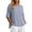 Blue, variant on Mid Sleeve Tops For Women Loose Solid Color Elbow Length Crew Neck T Shirts Breathable Dressy Casual Blouses Basic Tee Yellow XXL