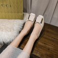thumbnail image 4 of Ladies Anti-slip Pumps Formal Slip On Heeled Pump Lightweight Square Toe Dress Shoes, 4 of 5