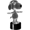 thumbnail image 1 of Lámpara de noche 3D con diseño de perro, táctil, para mesa de escritorio, 7 luces que cambian de color con base plana de acrílico y ABS y cargador USB., 1 of 5