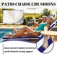 thumbnail image 3 of SDJPOI Outdoor Chaise Lounge Cushions Set of 4, 72" x 21" x 3" Thick Patio Furniture Replacement Cushions, Waterproof Lounge Chair Cushion with Headrest & Ties for Pool Beach, 3 of 6
