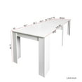 thumbnail image 5 of Tcbosik Extendable Dining Table for 2-8 Person, 20"-118" Modern Extension Table, Multifunctional Conference Meeting Table, White, 5 of 8