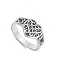 thumbnail image 4 of Oxidized Celtic Heart Filigree Infinity Ring 925 Sterling Silver Band Jewelry Female Male Size 10, 4 of 4