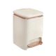 thumbnail image 3 of Cubo de basura para baño, cubo de basura doméstico, cubo de basura con pedal y tapa tipo prensa. Blanco Lechoso 9L, 3 of 9