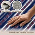 thumbnail image 6 of ODIKA 6'x9' Washable Area Rug Easy Care, Non-Shedding, Striped Nautical Navy Bold Strip Graphic Field Border Mudroom for Queen Size Bedroom Under Bed Master Suite, 6 of 7