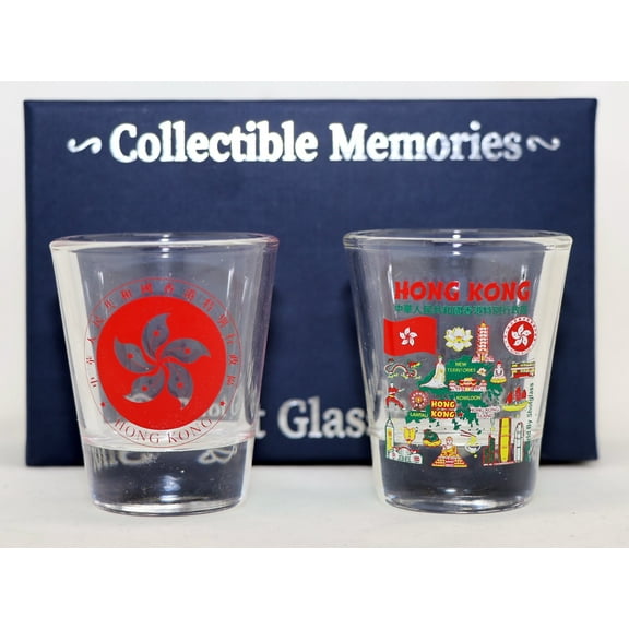 Hong Kong Souvenir Boxed Shot Glass Set (Set of 2)