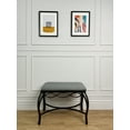 thumbnail image 6 of Mango Steam Vanity Seat for Makeup Room, Dressing Stool, Entryway Bench - Gray Shoe Bench, 6 of 10